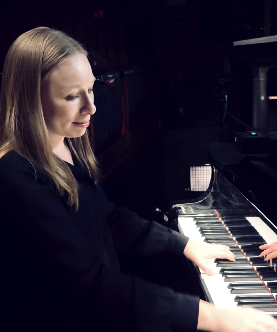 Gemma playing the opening sequence of the Snowman