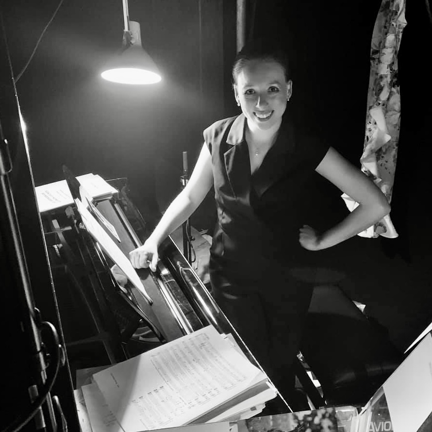 Gemma in the pit at the Menier Chocolate Factory